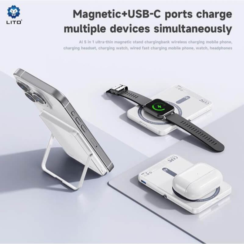 lito-magnetic-power-bank-5in1